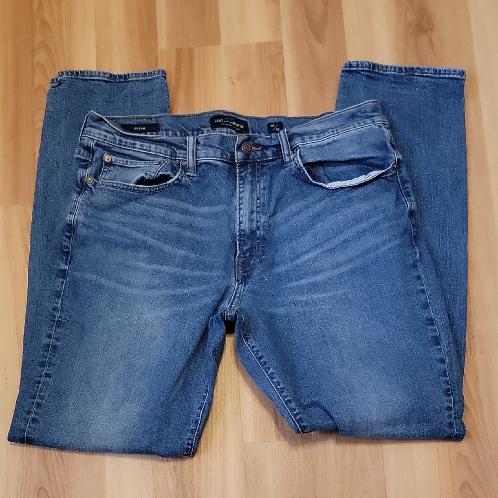 Lucky Brand Straight Fit 121 Slim Jeans Sz 36/32 Discontinued Style